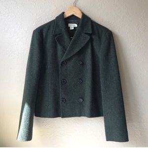 Dark Green J. Crew Cropped Jacket